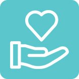 Heart and Hand Icon